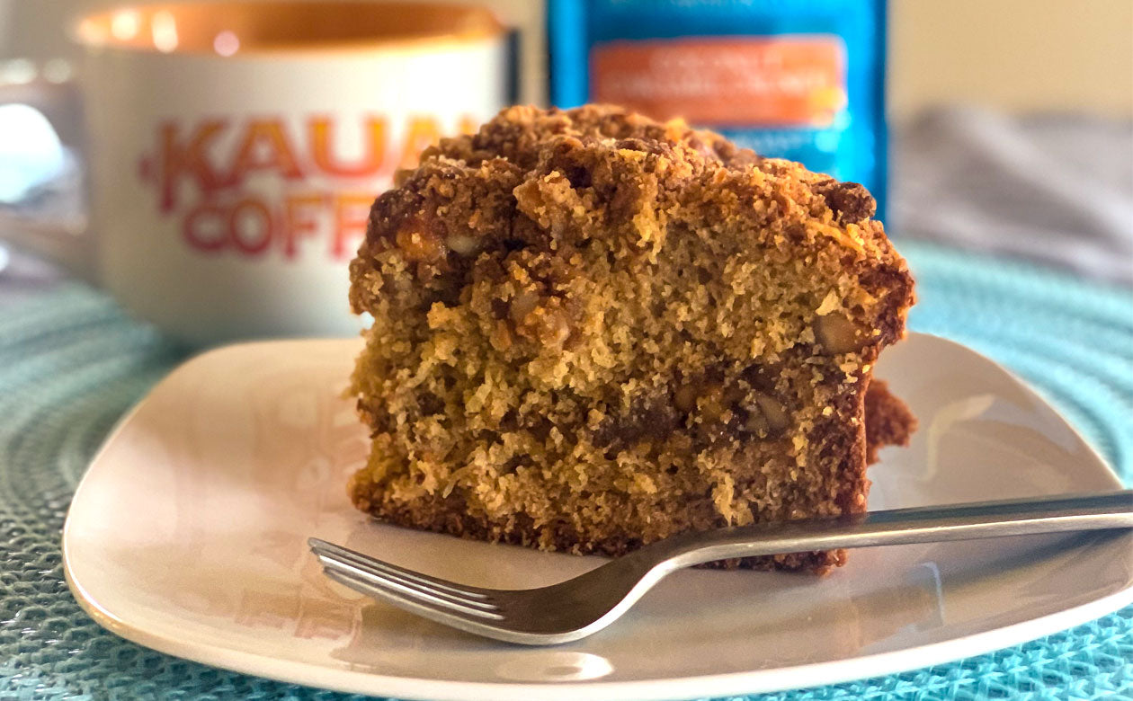 Coconut Caramel Crunch Coffee Cake – Kauai Coffee
