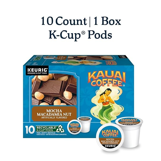 Mocha Macadamia Nut Flavor Keurig® K-Cup® Pods – Kauai Coffee